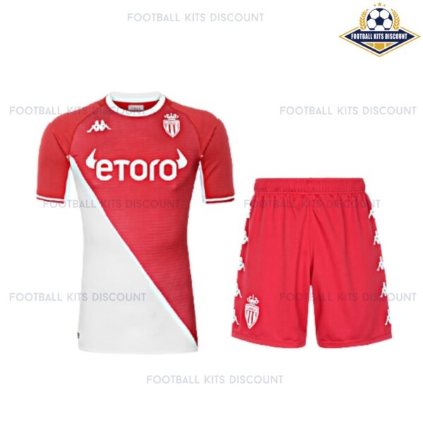 AS Monaco Home Kids Football Kits Discount 2022/23