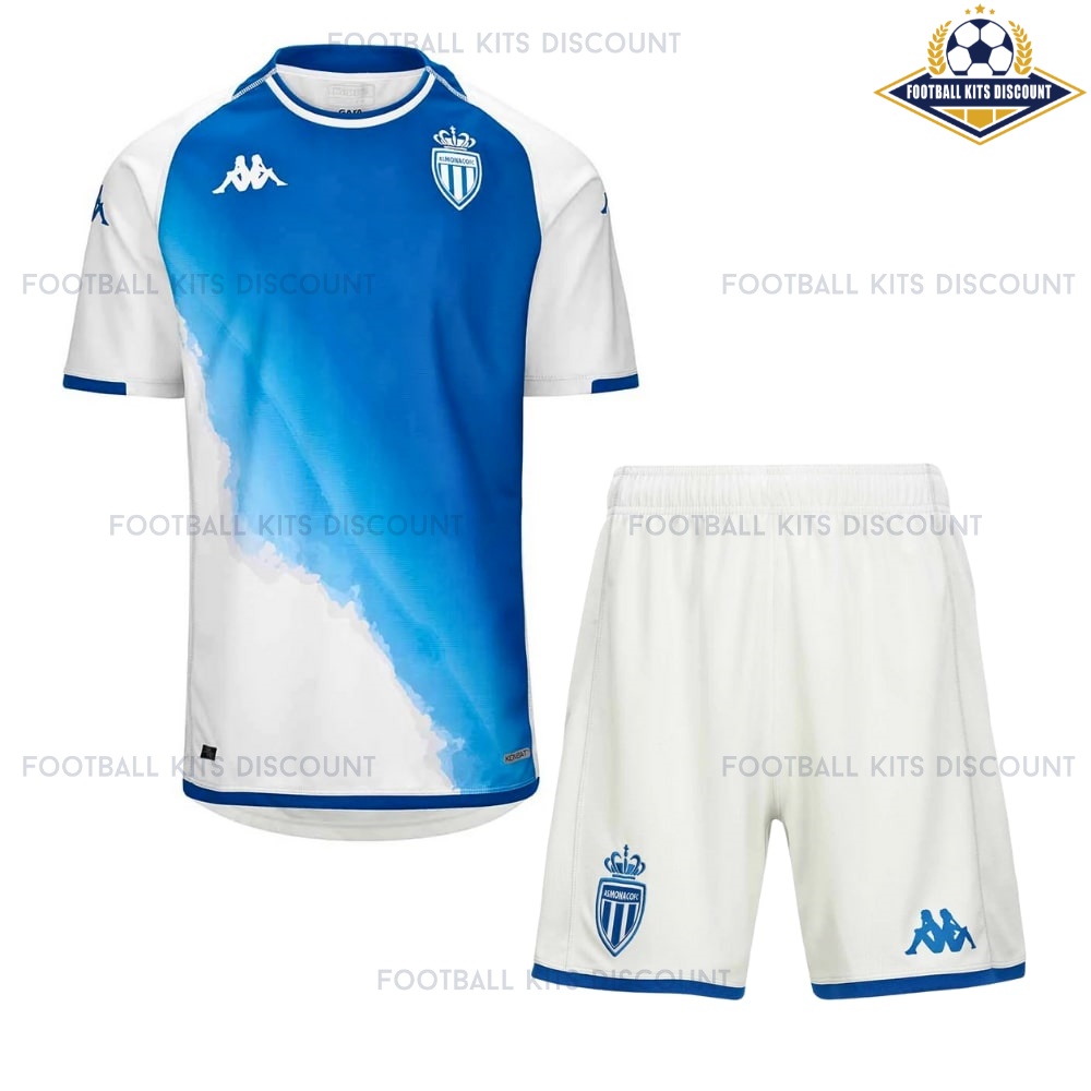 AS Monaco Third Kids Football Kits Discount