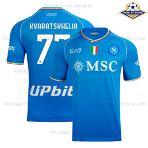 SSC Napoli Home Men Shirts Discount KVARATSKHELIA 77