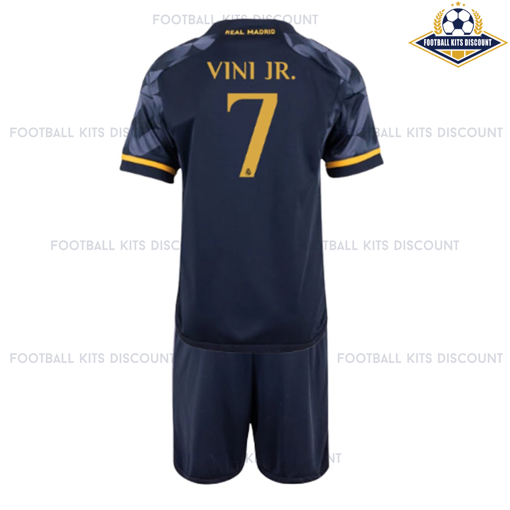 Real Madrid Away Kid Kits Discount VINI JR 7.