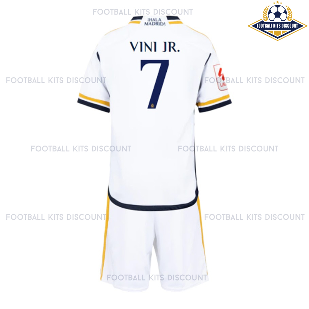 Real Madrid Home Kid Kits Discount VINI JR 7.