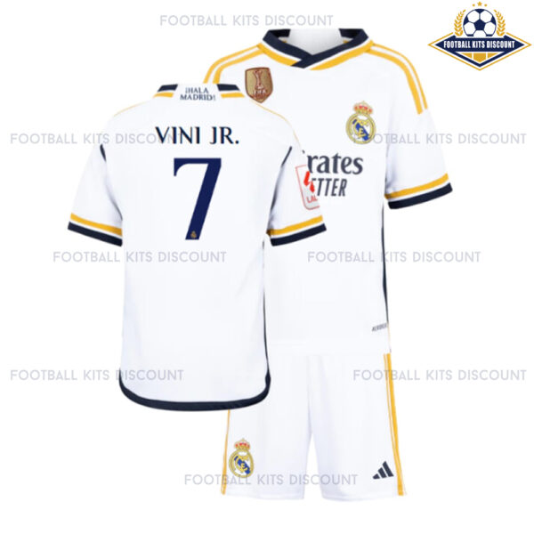 Real Madrid Home Kid Kits Discount VINI JR 7.